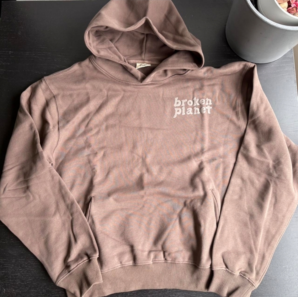 Brown Broken Planet Hoodie